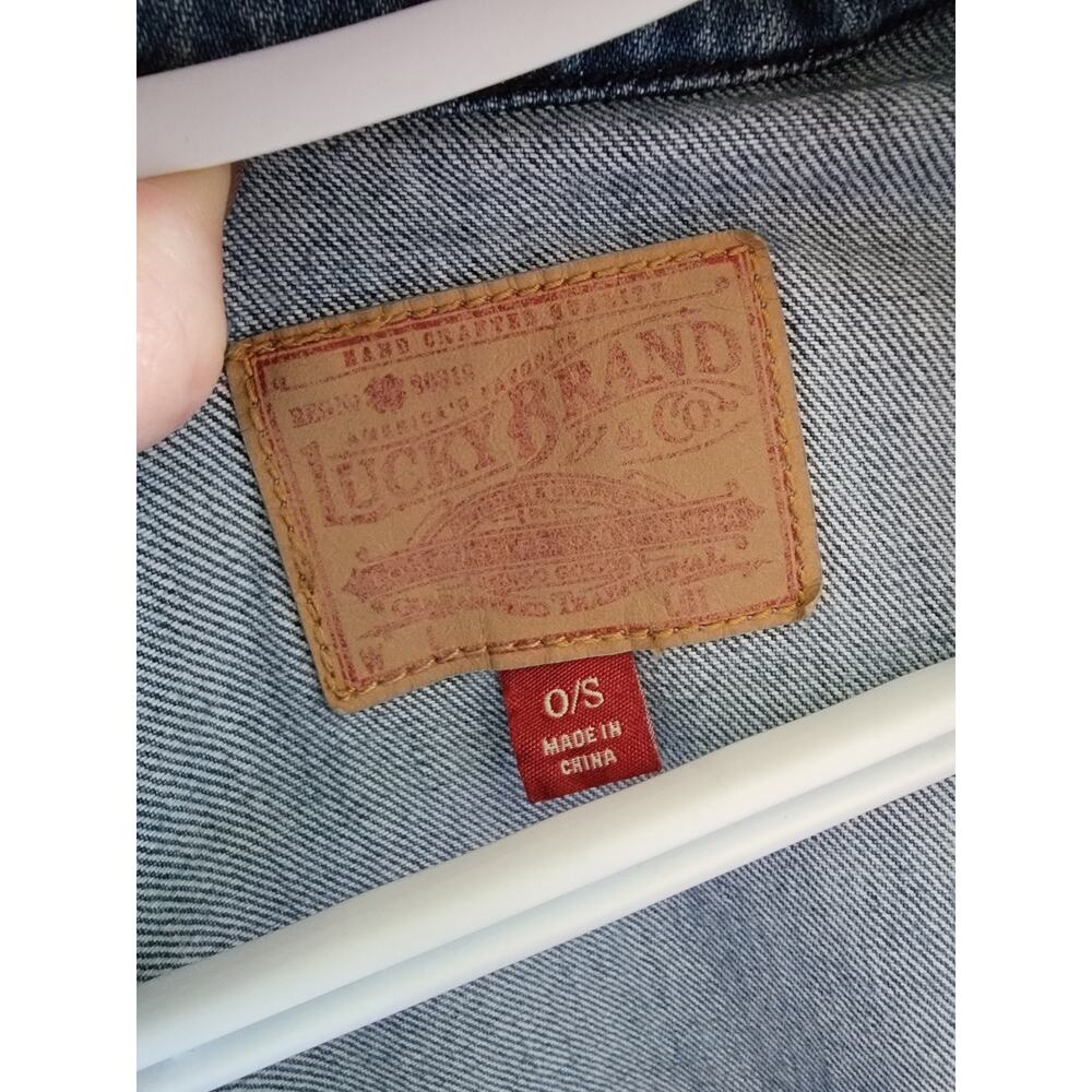 Lucky Big Hood Distressed Denim Jacket OS/XL - Picture 6 of 7